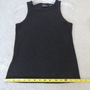 Rachel Zoe Size Small Black High Neck Ribbed Sleeveless Tank Top